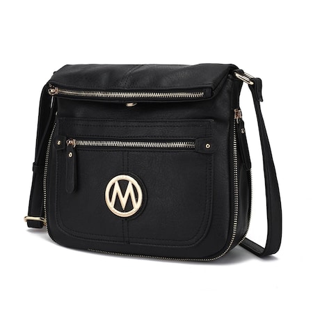 MKF Collection By Mia K. MKF-X434BK Luciana Crossbody Bag; Black